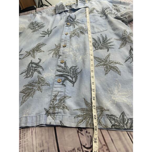 Batik Bay Shirt Men L Tropical Short Sleeves Collared Button Down Cotton - Picture 7 of 10